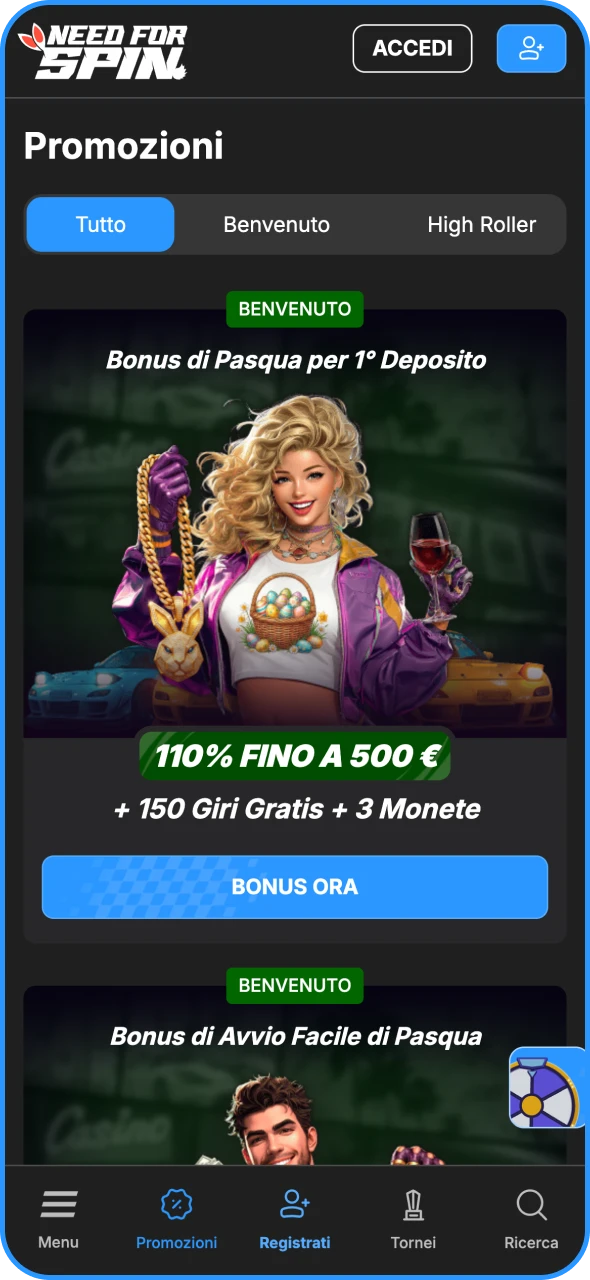 La piattaforma Need for Spin offre generosi bonus ai giocatori.