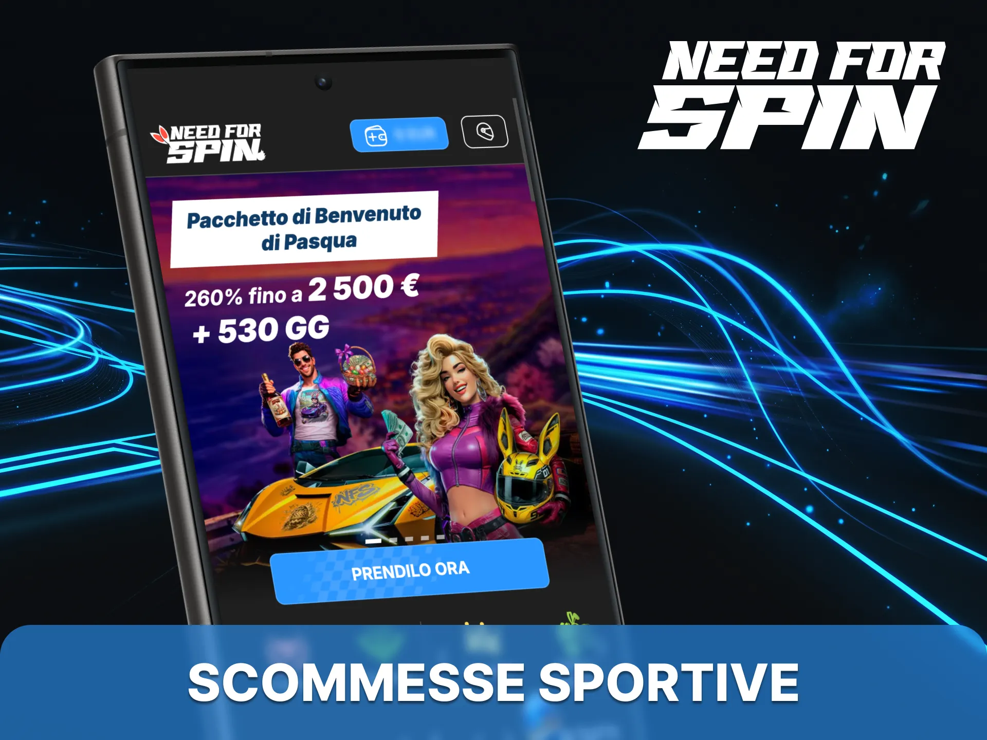 Divertiti con le scommesse sportive dal tuo cellulare grazie all'app Need for Spin.