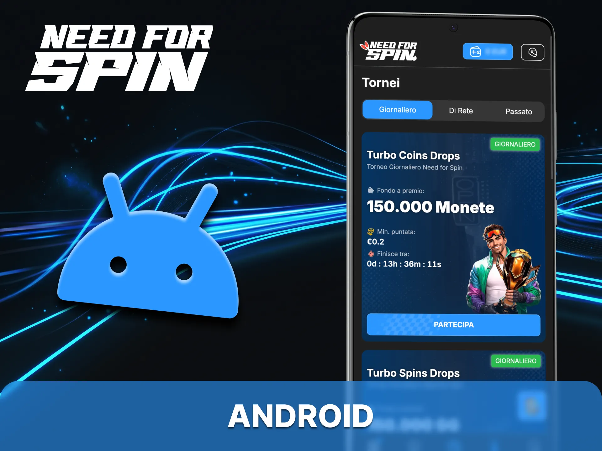 Scarica l'app ufficiale di Need for Spin per il tuo dispositivo Android.