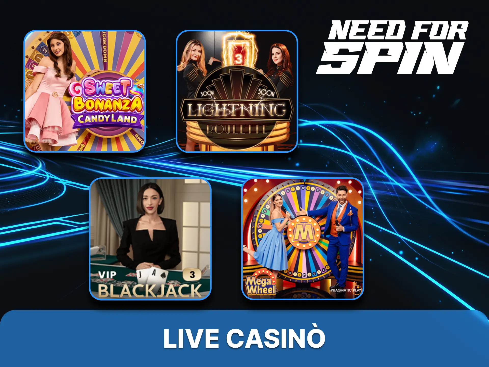 Prova a giocare al casinò con un vero croupier sulla piattaforma Need for Spin.